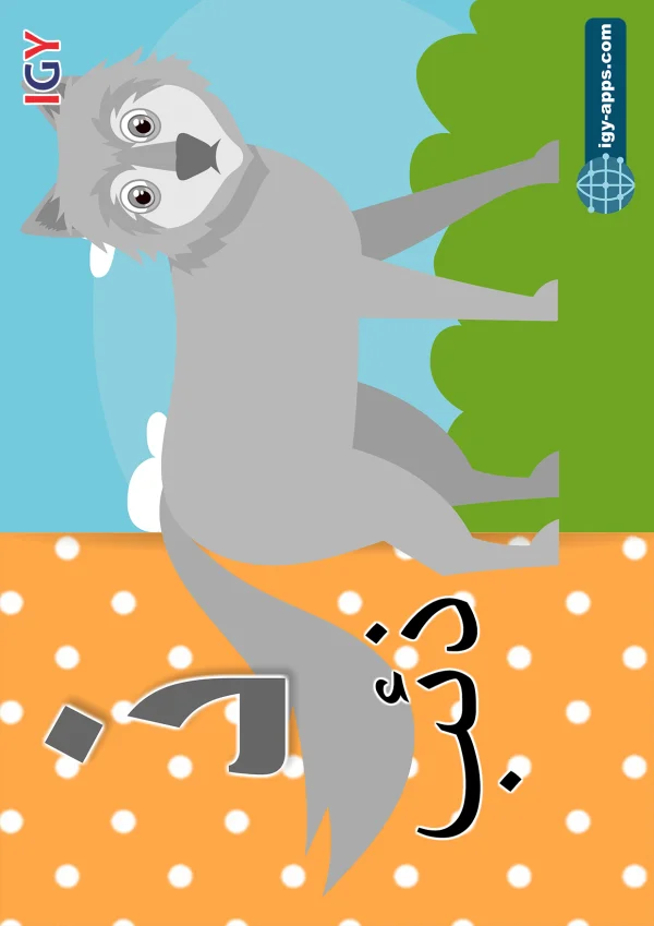 ذئب — Wolf — حرف ذ