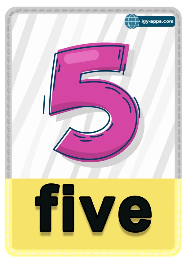 ٥ خمسة — Five — رقم 5