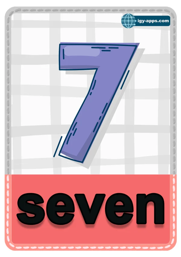 ٧ سبعة — Seven — رقم 7