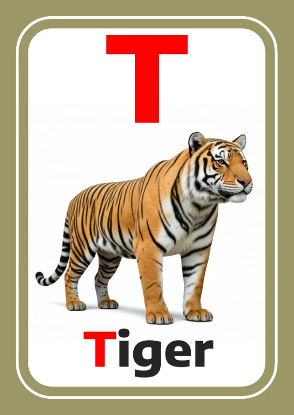 نمر — Tiger — حرف T