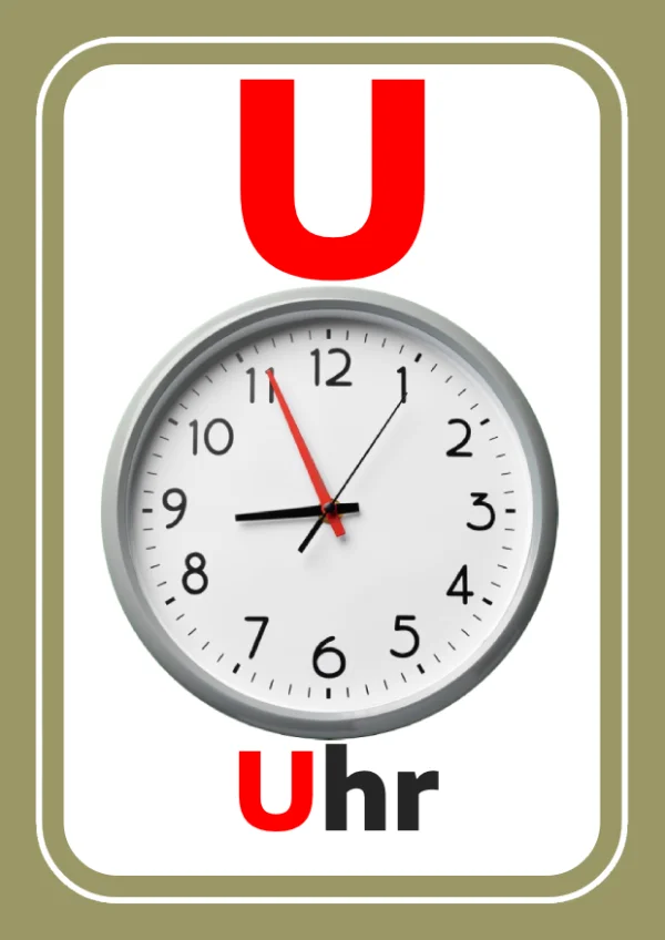 ساعة — Clock — حرف U