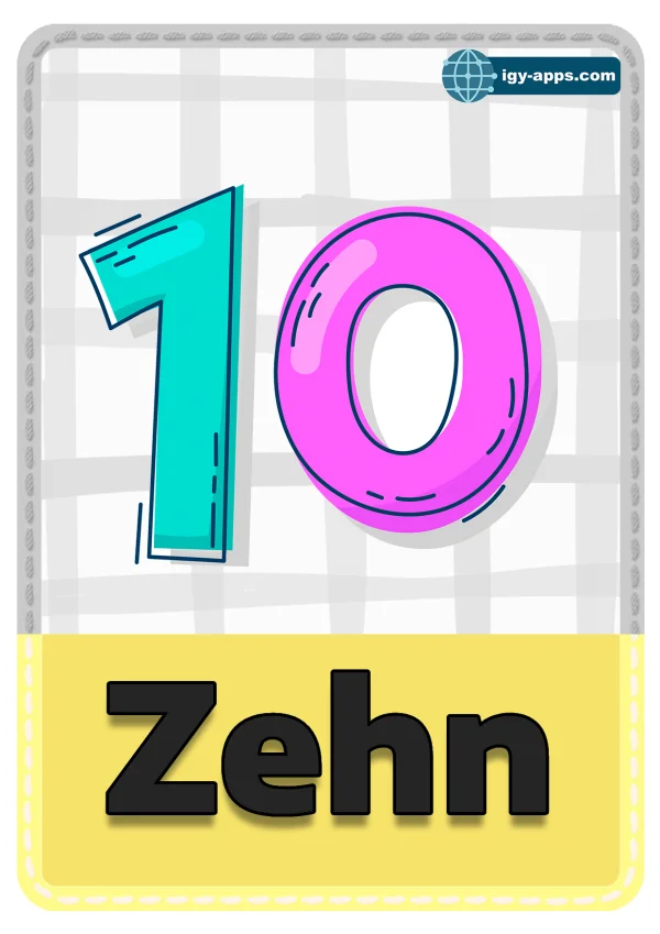 ١٠ عشرة — Ten — رقم 10