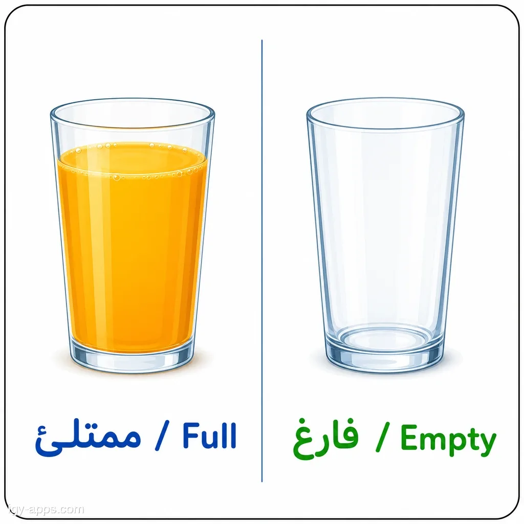 ممتلئ ↔ فارغ | Full ↔ Empty