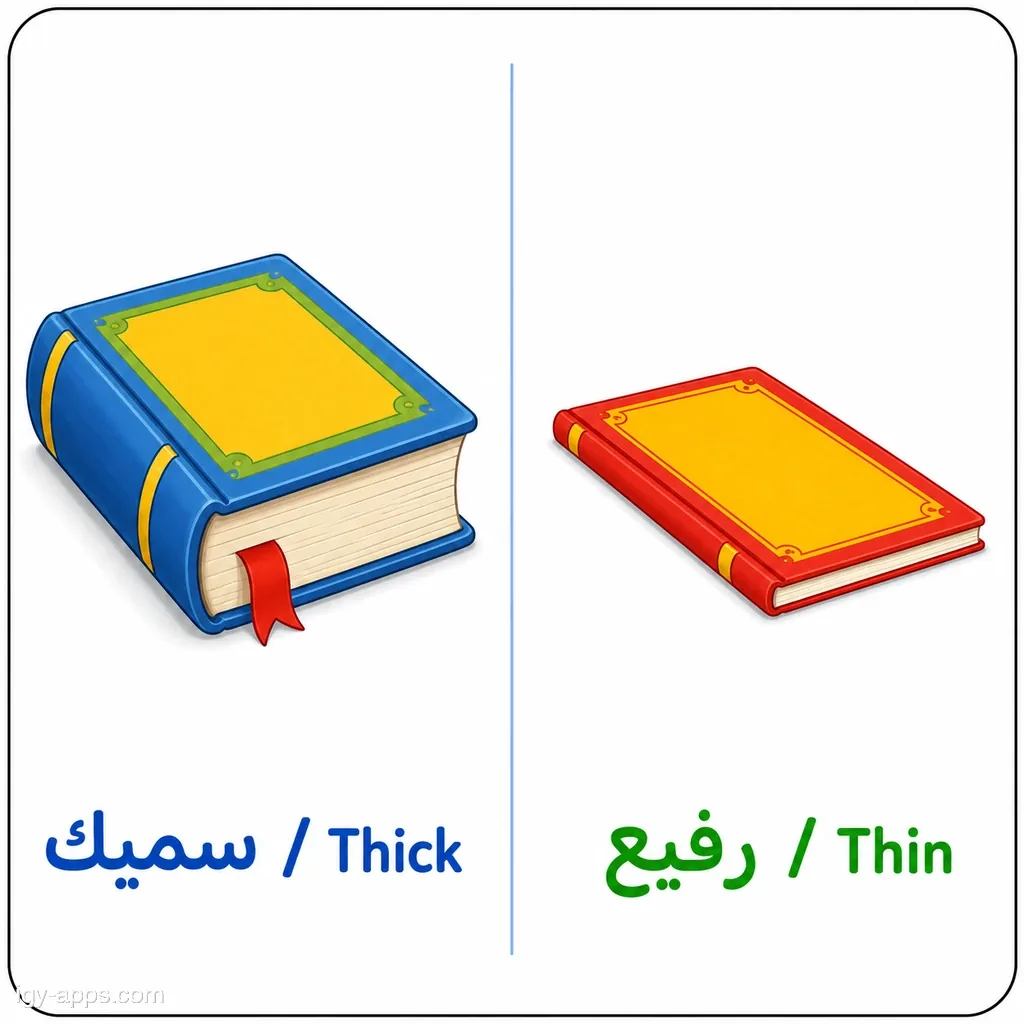 سميك ↔ رفيع | Thick ↔ Thin