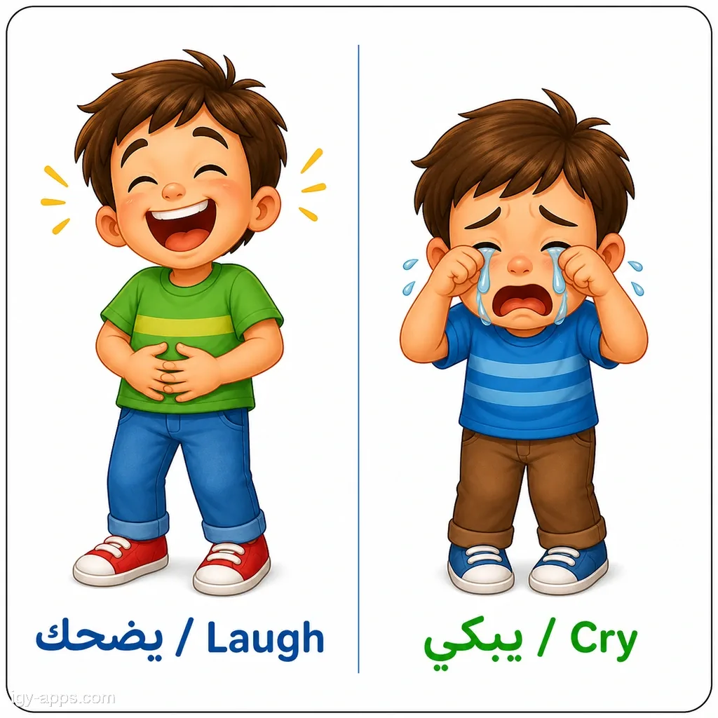 يضحك ↔ يبكي | Laugh ↔ Cry