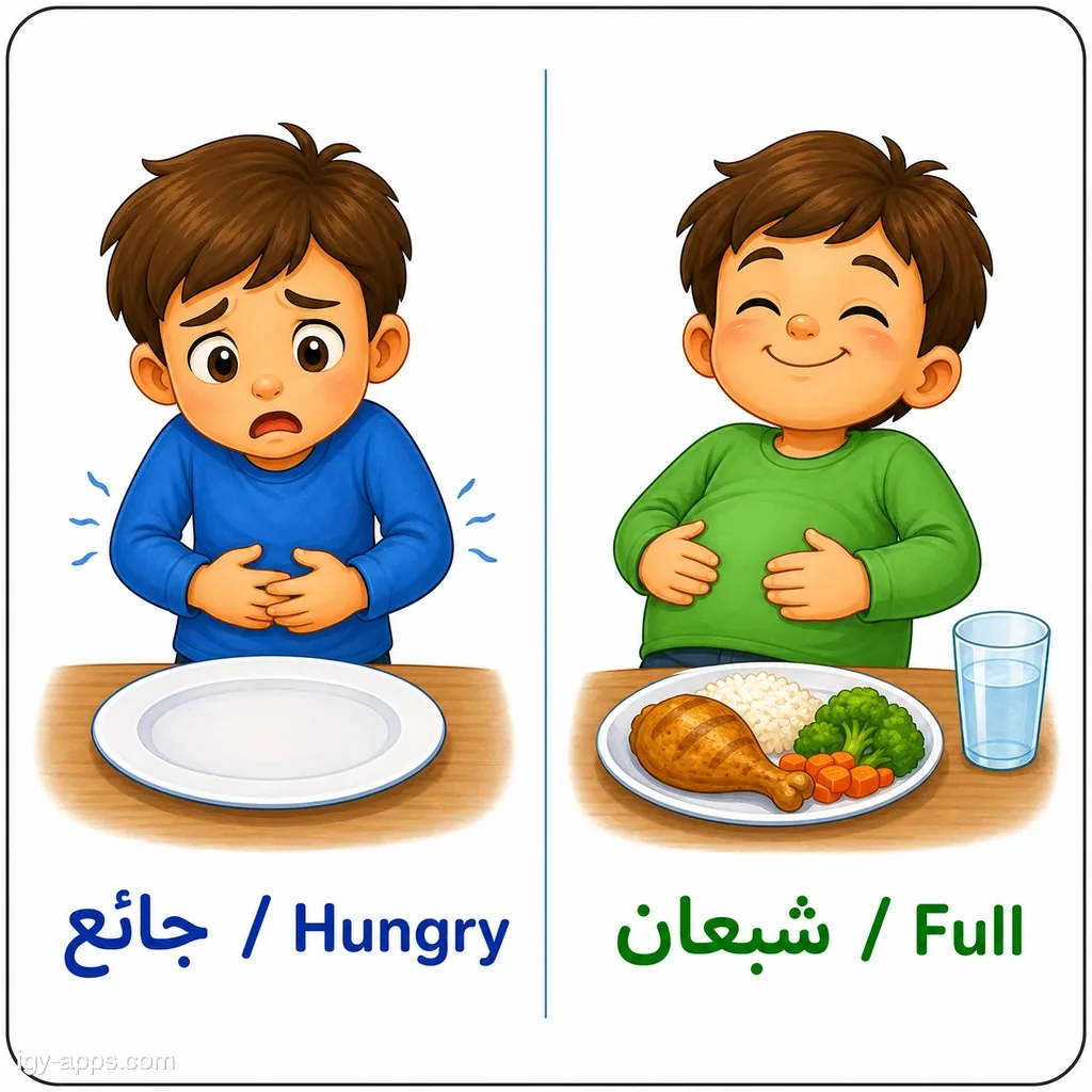 جائع ↔ شبعان | Hungry ↔ Full