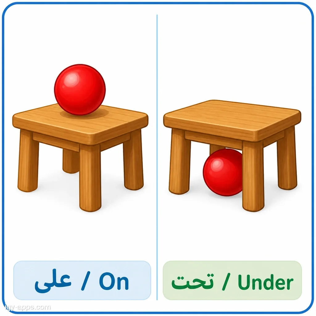 على ↔ تحت | On ↔ Under