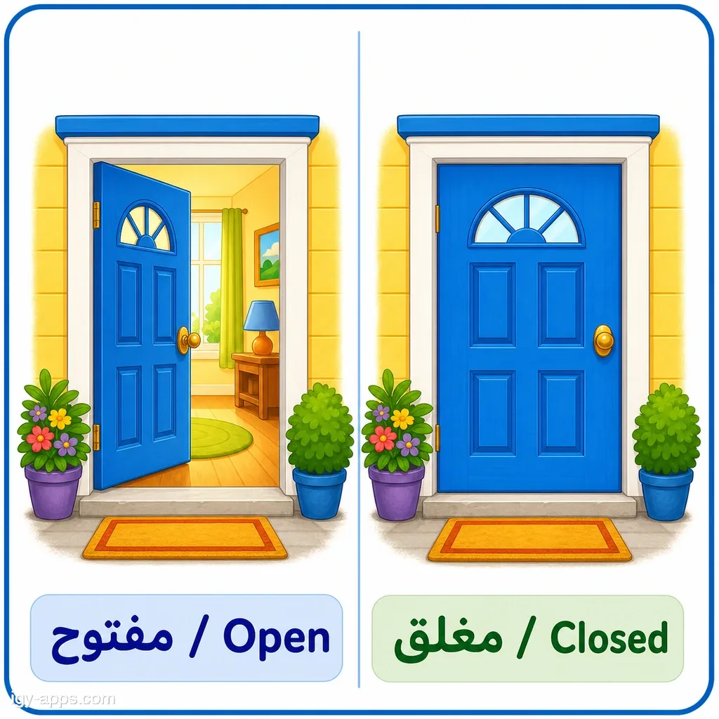 مفتوح ↔ مغلق | Open ↔ Closed