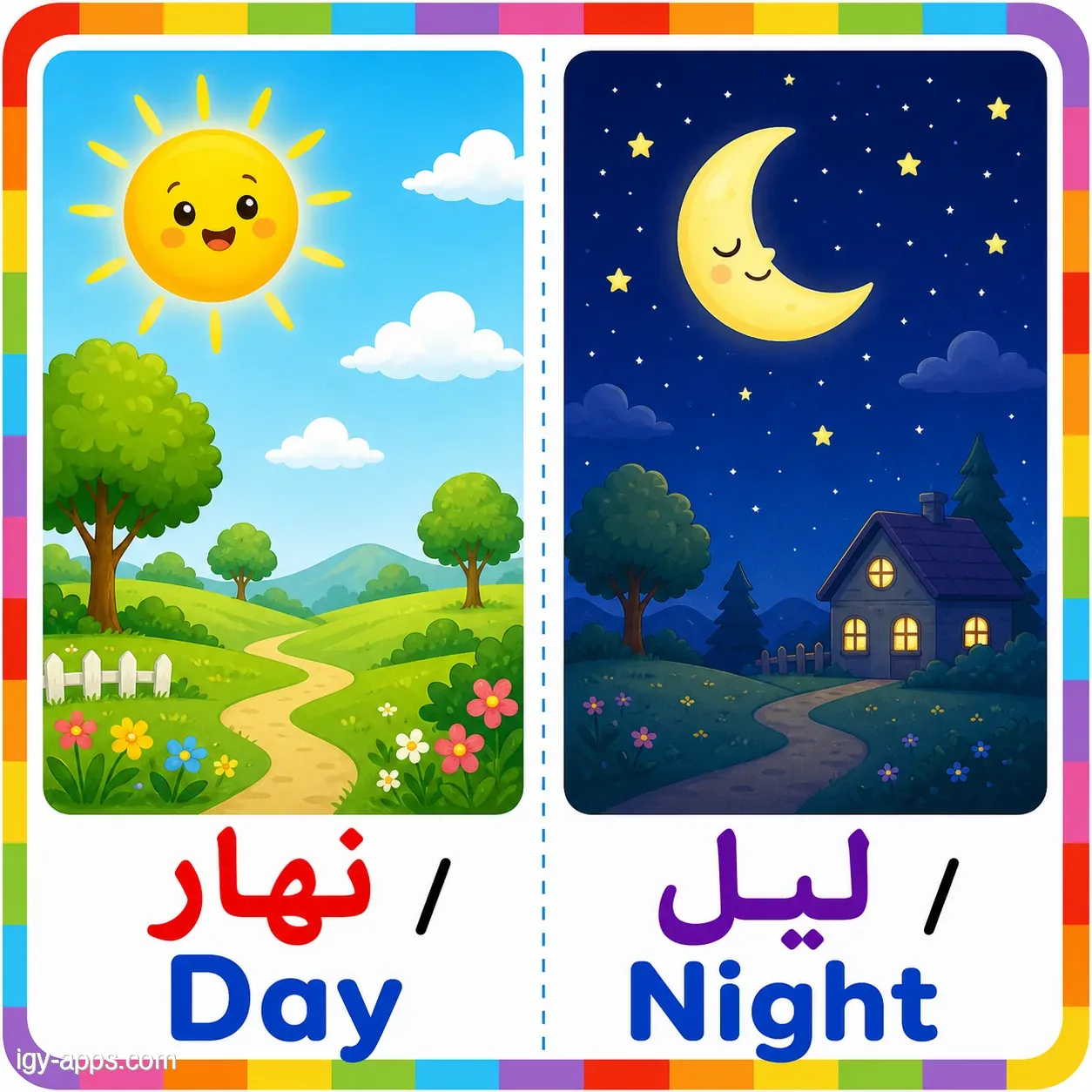 نهار ↔ ليل | Day ↔ Night