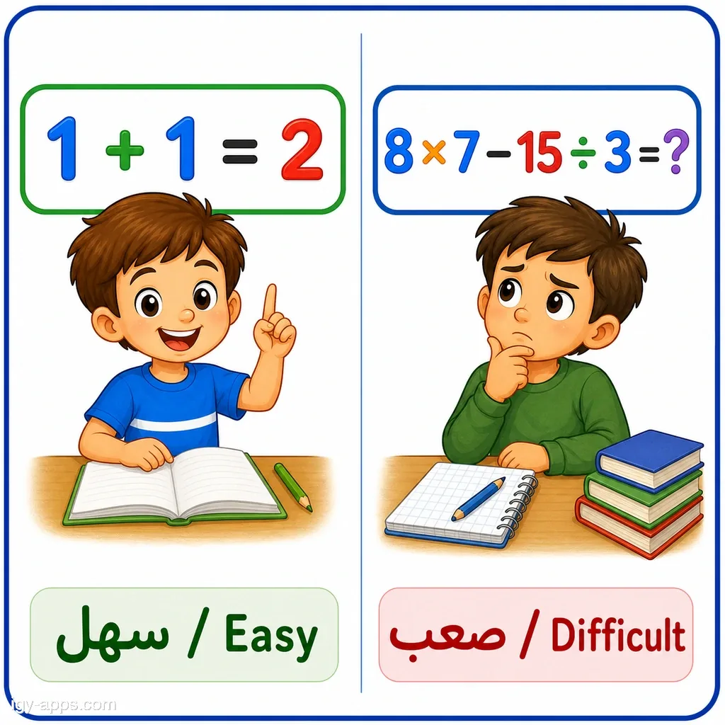 سهل ↔ صعب | Easy ↔ Difficult