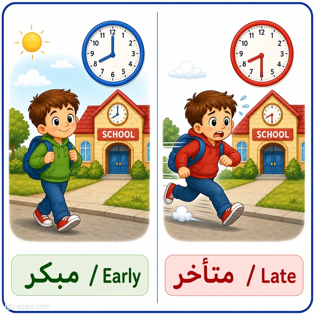 مبكر ↔ متأخر | Early ↔ Late