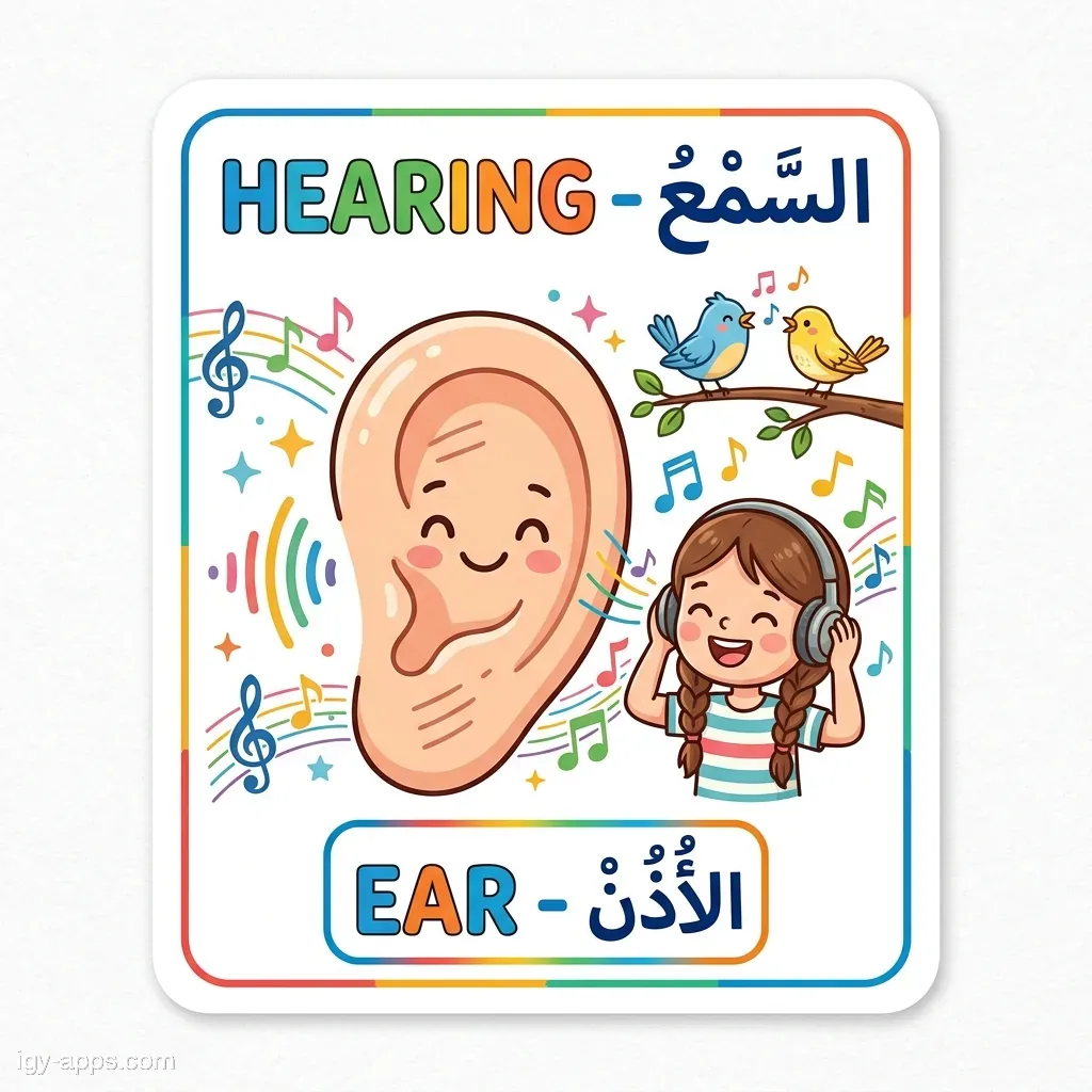 كارت حاسة السمع — الأذن